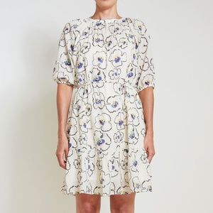 Apiece Apart Emelian Mini Dress in Rosie Floral Cream